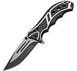 Image of Rite Edge Caution Linerlock A/OSil 3.75 in Stainless Steel Assisted Opening Folding Knife