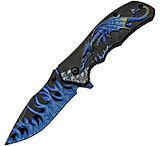 Image of Rite Edge Dragon Flame Linerlock A/O 3.50 in Stainless Steel Assisted Opening Folding Knife