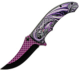 Image of Rite Edge Dragon Scale Linerlock A/O CN300551PU 3.25 in Stainless Steel Assisted Opening Folding Knife