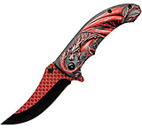 Image of Rite Edge Dragon Scale Linerlock A/O CN300551RD 3.25 in Stainless Steel Assisted Opening Folding Knife
