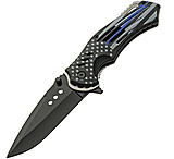 Image of Rite Edge Police Flag Linerlock A/O 3.50 in Stainless Steel Assisted Opening Folding Knife
