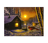 Image of River's Edge 16" X 12" LED Wall Art Cabin / Cardinals 1765