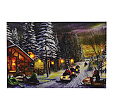 Image of River's Edge 24" X 16" LED Wall Art - Snowmobiles 1788