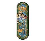 Image of River's Edge Fish On Tin Thermometer 1244