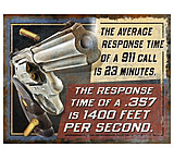 Image of River's Edge Heavy Metal Sign &quot;response Time&quot; Sign