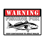 Image of River's Edge Warning Fishing Pox Tin Sign 12x17 1450