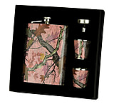 Image of River's Edge Flask and Shot Set - Pink Camo
