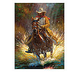 Image of River's Edge 16in x 12in LED Art - Cowboy