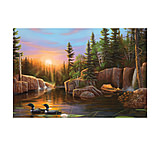 Image of River's Edge 24in x 16in LED Art - Evening Loon