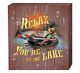 Image of River's Edge LED Box 6in x 6in - Relax at Lake