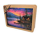 Image of River's Edge Puzzle in Tin - Cabin Scene