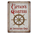 Image of River's Edge 12in x 17in Tin Sign - Captain's Quarters