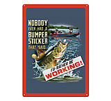 Image of River's Edge 12in x 17in Tin Sign - Fishin Bumper Sticker