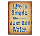 Image of River's Edge 12in x 17in Tin Sign - Life Add Water