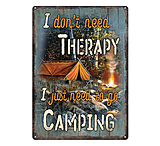 Image of River's Edge 12in x 17in Tin Sign - Therapy Camping