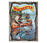Image of River's Edge 15in x 14in Wood Sign - Winchester 3D Fish Canoe