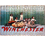 Image of River's Edge Winchester Sign &quot;do You Shoot?&quot; Corrugatd Vrt&lt;