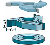 Image of Roman Carbide Straight Cutter (cabinet) Bore