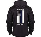 Image of Rothco Honor and Respect Thin Blue Line Concealed Carry Hoodie - Black