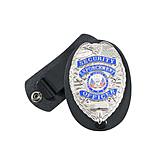 Image of Rothco Leather Clip-on Badge Holder / Swivel Snap