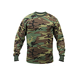 Rothco Long Sleeve Camo T-Shirt, Woodland Camo, 60220-WoodlandCamo-5XL