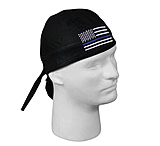 Image of Rothco Thin Blue Line Flag Headwrap