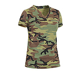 Image of Rothco Womens Long Length Camo V-Neck T-Shirt