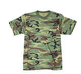 Image of Rothco Woodland Camo T-Shirt w/ Pocket