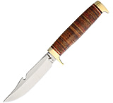 Image of Rough Rider Guthook Stacked Leather Fixed Blade Knife
