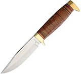 Image of Rough Rider Hunter Stacked Leather Handle Fixed Blade Knife