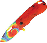 Image of Rough Rider Orange Tie Dyed Folder Folding Knife