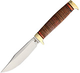 Image of Rough Rider Short Skinner Leather Wrapped Fixed Blade Knife