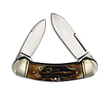 Image of Rough Rider Rough Ryder Bow Canoe Knife 3.63 Cinnamon Bone Stag RR2428 D43A7408