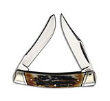 Image of Rough Rider Rough Ryder Moose Knife 4.25 Cinnamon Bone Stag RR2433 81E66A29