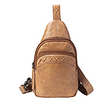 Image of Rounded Concealed Carry Unisex Taylor Sling Leather Backpack By Lady Conceal 24DE9C76