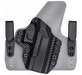 Rounded Tuckable IWB KYDEX/Padded Wide Hybrid Holster, Heckler &amp; Koch VP9 /VP9SK /VP9L, Left Hand, Carbon Fiber, HKH-VP9-CF-LH-WDFOAM