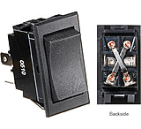Image of RV Designer S221 DC Rocker Switch 20 Amp Mom On/Off/Mom On 4 Terminal