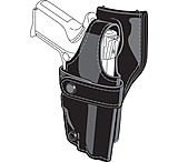 Image of Safariland 0705 Duty Holster, SSIII Low-Ride, Level III Retention - Hi Gloss Black, Right Hand 0705-73-91