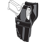 Image of Safariland 0705 Duty Holster, SSIII Low-Ride, Level III Retention - Plain Black, Right Hand 0705-210-161