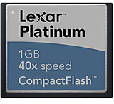 Image of Lexar 1GB 40x CompactFlash Card with Write Acceleration (WA) Technology - CF1GB40278