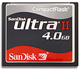 Image of SanDisk 4GB Ultra II CompactFlash Memory Card - SDCFH4096901