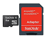 Image of SanDisk microSDHC 8GB Card with Adapter