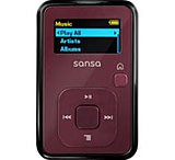 Image of SanDisk MP3 Player, 4GB, Sansa Clip+, Red