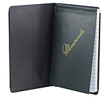 Image of Saunders Mfg Padfolio With Writing Pad, Black Alum, Pocket Size, 3.5 X 5.5 Paper