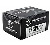 Scorpion .38 Special 125 Grain Jacketed Hollow Point Brass Cased Pistol Ammunition