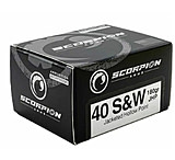 Scorpion .40 S&amp;W 180 Grain Jacketed Hollow Point Brass Cased Pistol Ammunition