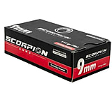Scorpion 9mm Luger 115 Grain Full Metal Jacket Brass Cased Pistol Ammunition