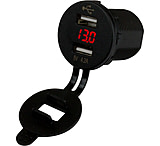 Image of Sea-Dog Dual USB Socket/Voltmeter w/Hidden Display