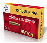Sellier &amp; Bellot 30-06 Springfield 168 Grain Hollow Point Boat Tail Rifle Ammunition