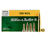 Sellier &amp; Bellot 308 Winchester 150 Grain Soft Point Cut-Through Edge Rifle Ammunition